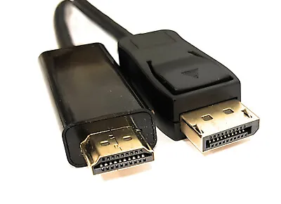 £5.99 • Buy 3m DisplayPort To HDMI 1.2 Cable Male To Plug Monitor PC Laptop TV Adaptor Lead