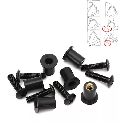 For Yamaha Apex Nytro SRX RX1 Vector Snowmobile Windshield Screw&Rubber Nuts Kit • $10.39