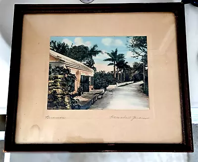 Vintage H. Marshall Gardiner Hand-Colored Framed Photograph  Bermuda  • $51
