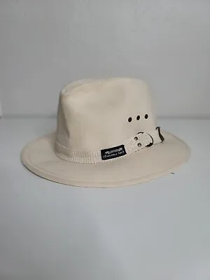 Vintage PANAMA JACK Original Safari Hat Size Large Canvas Ivory White • $19.99