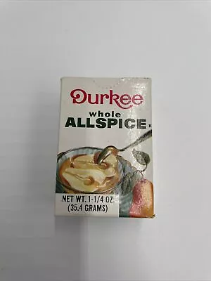 Durkee's Vintage Spice Box Whole Allspice 35.4 Grams Farmhouse Decor Sealed • $3.47