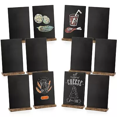 Tosnail 12 Pack 6 X 9 Inches Chalkboard Signs With Stand Double Side Vintage... • $44.92