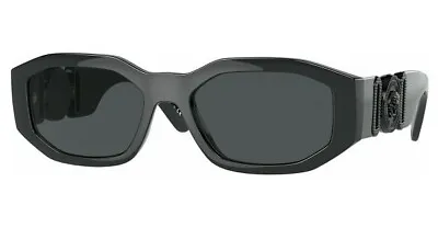 $319.42 • Buy Versace 4361 536087 53 Black Sunglasses Dark Grey Sunglasses Lens