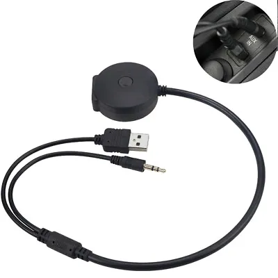 Car Bluetooth Music Adapter 3.5mm AUX USB Audio Wire Cable For BMW & Mini Cooper • $15.11
