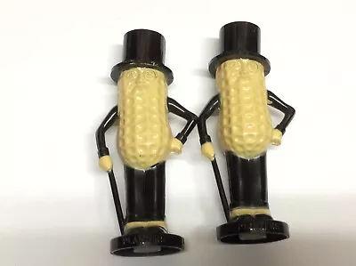 Vintage Mr. Peanut Figural Pyro Salt & Pepper Shakers Planters Peanuts Plastic • $15