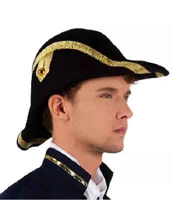 Bicorn Hat Admiral Nelson Napoleon Bicorne Hats Sailor Costume Accessory Headwea • £22.99