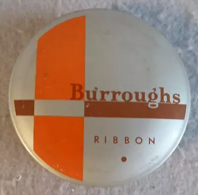 Vintage BURROUGHS TYPEWRITER RIBBON TIN 2R23 Empty Advertising Detroit Michigan • $11.50