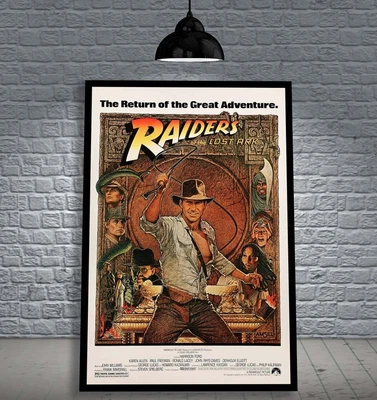 $109.99 • Buy Indiana Jones And The Raiders Of The Lost Ark Framed Movie Poster Print Cinema 