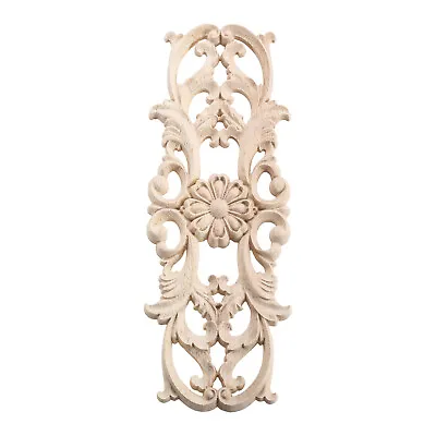 $3.68 • Buy 22*8cm Wooden Decal Door Furniture Woodcarving Onlay Applique European Style 1Pc