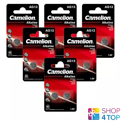 12 Camelion Alkaline Batteries L1154 Lr44 Ag13 1.5v No Mercury 2bl Exp 2025 New • $11.77