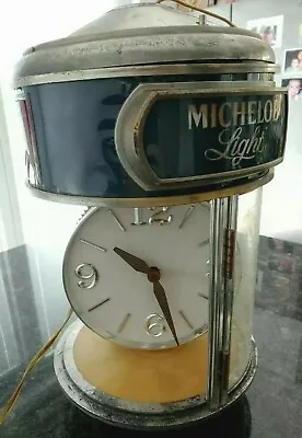 Anheuser Busch Michelob Light Beer Hanging Clock Medallion Bar Light  • $239.80
