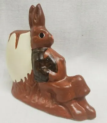 $60 • Buy Vaillancourt Chalkware Easter 1 Of 60 Chocolate Rabbit With Egg Collector's Wknd