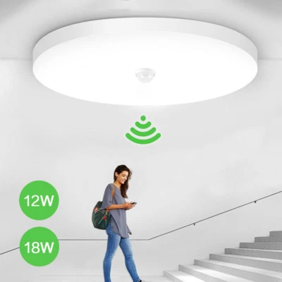 £6.99 • Buy LED Ceiling Light PIR Motion Sensor Light Bathroom Kitchen Living Room Wall Lamp