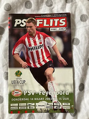£6 • Buy 2002 Psv Eindhoven V Feyenoord Uefa Cup Quarter Final 1st Leg Programme Vgc