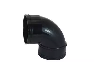 £5.99 • Buy Db4 Soil Solvent Weld 110mm Double Socket 90 Degree Elbow Bend Black - Pvc-u