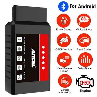 Ancel ELM327 Bluetooth Code Reader OBD2 Scanner Automotive Diagnostic Scan Tool  • £7.99