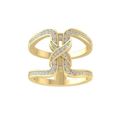 1/3Ct Diamond Fashion Ring Sz 7 For Women 14k Yellow Gold Color-IJ Clarity-I2I3 • $983.99