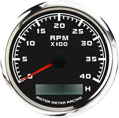 W PRO 85mm Tachometer 4000 RPM Hour Meter Waterproof Car Marine Boat Gas Diesel • $35.99