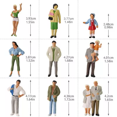 P4306 20pcs O Gauge Passenger People1:43 Scale Painted  Standing Figures • $11.99