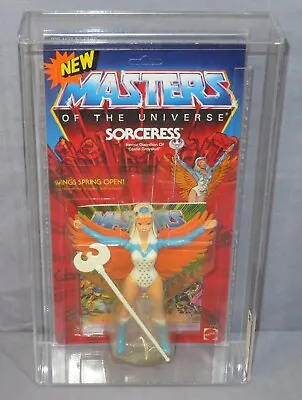 Masters Of The Universe  SORCERESS  AFA 85 NM+ Unpunched Card 1987 Mattel MOTU • $1499.99