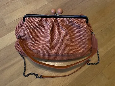 £200 • Buy MAX MARA WEEKEND Large Pasticcino Bag In Raffia / Orange