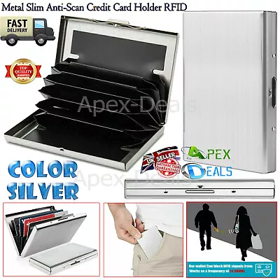 £3.85 • Buy Stainless Steel Pocket Business ID Credit Debit Card RFID Wallet Case Holder Box