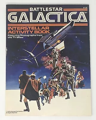 Vintage BATTLESTAR GALACTICA Interstellar Coloring And Activity Book 70s Sci-Fi • $9.99