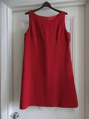 Vintage Marilyn Anselm For Hobbs Red Wool Dress - Size 12 • £10