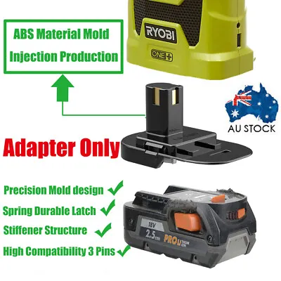 $36.99 • Buy 1x Adapter # AEG 18V Li-Ion Batteries To Ryobi 18V Tools (AU STOCK)-Adapter Only