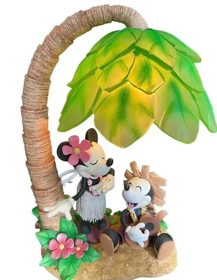 Disney Mickey Minnie Mouse Hula Hawaiian Lamp Light Bobble Large Palm Tree • $199.99