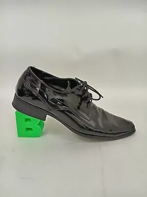 Calvin Klein Men's Black Patent Leather Lace Up Brodies Shoes UK Size Men's 11  • £4.99