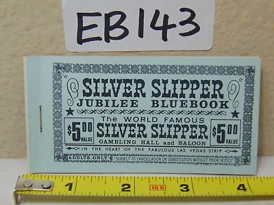 Vintage 1960's Silver Slipper Gambling Hall & Saloon Las Vegas Coupon Book Blue • $34.99