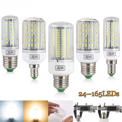 E14 E27 5730 SMD 7W 12W 15W 30W 45W LED Corn Bulb Lamp Candle Light AC 110V 220V • $58.03