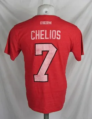 Chicago Blackhawks NHL CCM Chris Chelios Vintage Red T-Shirt  • $19.99