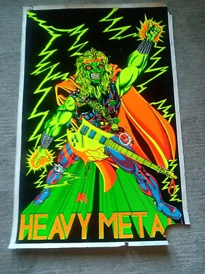 VTG 1980 Scorpio HEAVY METAL #1616 Blacklight Velvet Poster 23  X 35  RARE P10 • $59