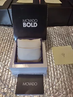 Movado Bold Watch Presentation Box – Empty Box With Booklet & Pillow Only #9 • $17