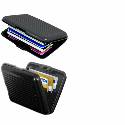 £4.99 • Buy Aluminium Black Business Snap Closure Business Credit Card Security Wallet Case