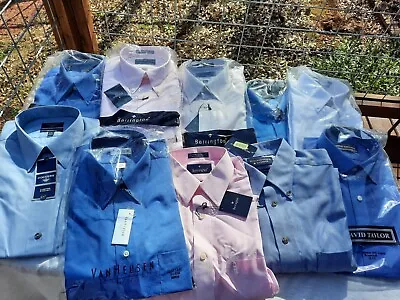 10 Mens New Dress Shirts Lot • $81