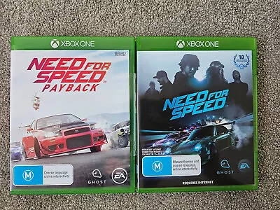 Need For Speed And NFS Payback Xbox One Series X TWO GAMES - AS NEW • $45