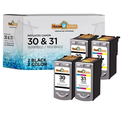 4 PG-30 CL-31 Inks CL31 PG30 PG 30 CL 31 For Canon IP1800 IP2600 MP140 Printers • $38.95