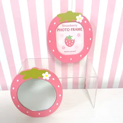 Mother Garden Photo Frame Hand Mirror Set 2 Pink Strawberry Dot Flower Kawaii • $99.99