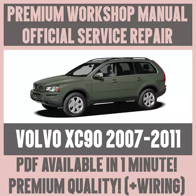 WORKSHOP MANUAL SERVICE & REPAIR GUIDE For VOLVO XC90 2007-2011 +WIRING • $12.65