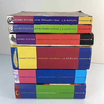 Harry Potter 1- 6 Set Mixed Hardback & Paperback Books J. K. Rowling • $80