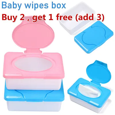 UK Dry Wet Tissue Paper Case Baby Wipes Napkin Storage Box Container Plastic • £5.46