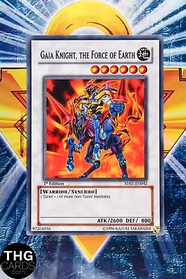 Gaia Knight The Force Of The Earth 5DS1-EN042 1st Edition Super Rare Yugioh Card • £1.79