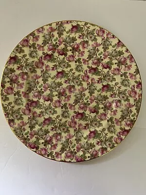 Chintz Collection Royale Garden Staffordshire Rosebud England Dinner Plate 10.25 • $29