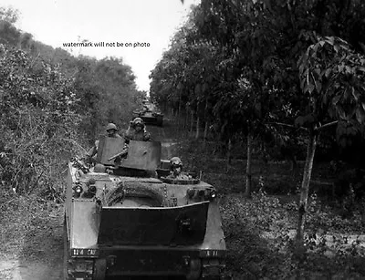 M113 And M4SA3 Tanks Jungle Convoy 8 X 10  Vietnam War Photo 199 • $7.43