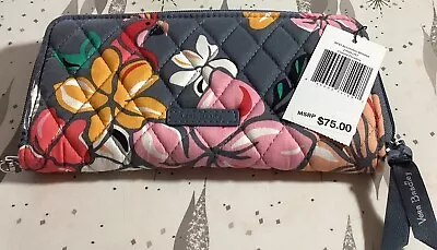 Vera Bradley RFID Accordion Wristlet Wallet ‘Coastal Paradise’  NWT • $29.99