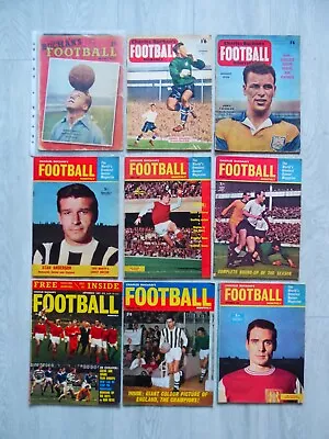 9 X CHARLES BUCHAN'S Football Monthly Magazines 1950's & 60's • £9.99