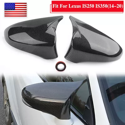 M Style Carbon Fiber Mirror Cover Cap For 13-20 Lexus Gs Gsf Es Rc Rcf Ls Is • $49.98